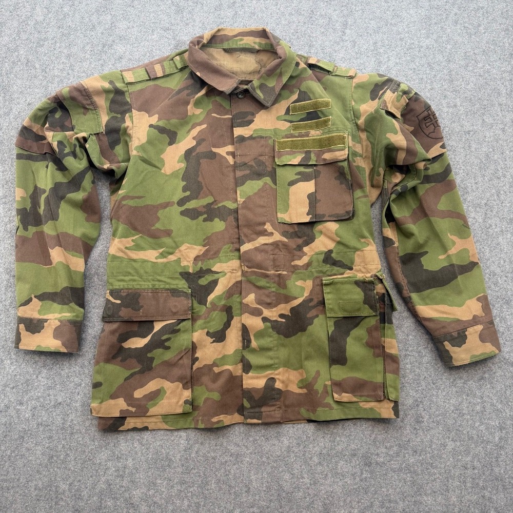 ZEK Men's Camouflage Combat Jacket Military Style Green Brown Size Large